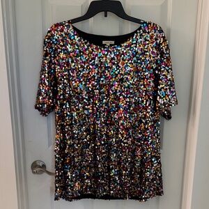 JODIFL Vibrant Sequin Blouse